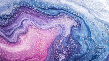 Fototapeta premium Vibrant Abstract Liquid Paint Art with colorful watercolor, Colorful vibrant and retro liquid paint texture with colorful acrylic stains, featuring swirling patterns in soft pastel multicolor.