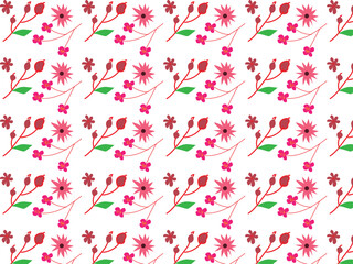 seamless background with cherry blossom