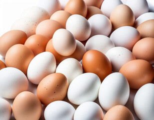 eggs on a white background