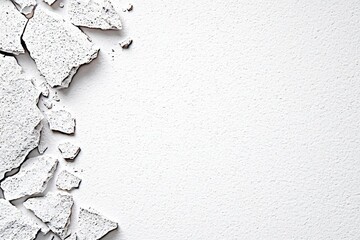 Panorama de fond uni en papier crepi blanc pour creation d'arriere plan.. , isolated on white background,  , copy space, copy space for text,