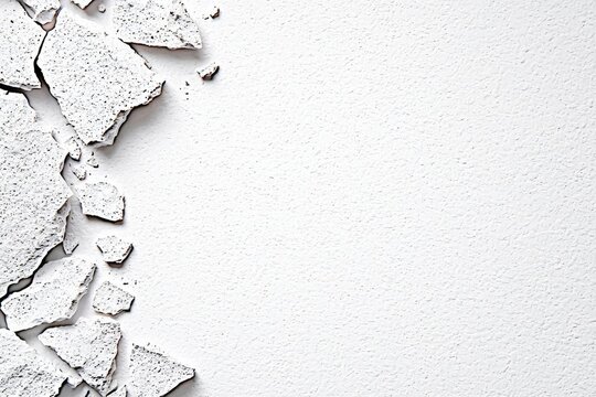 Panorama de fond uni en papier crepi blanc pour creation d'arriere plan.. , isolated on white background,  , copy space, copy space for text,