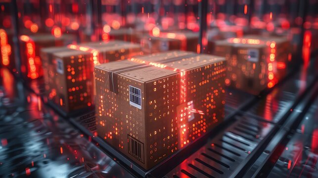 Read barcodes on cardboard boxes with a barcode reader