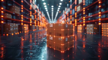 Read barcodes on cardboard boxes with a barcode reader