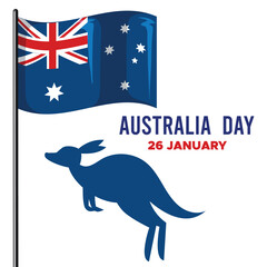 Australia Day card, background. January 26.