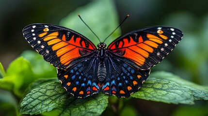 Fototapeta premium Butterfly delicate and colorful wing patterns