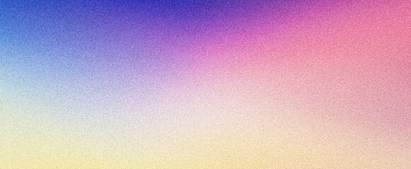 Grainy gradient background, purple blue pink yellow noise texture vibrant banner, abstract poster header cover backdrop design