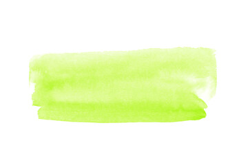 Abstract green watercolor on white background.