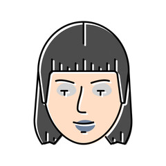 pale makeup goth subculture color icon vector. pale makeup goth subculture sign. isolated symbol illustration