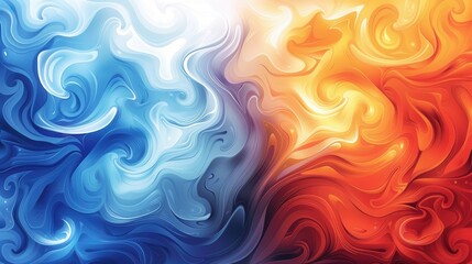 Obraz premium An abstract pattern of swirling colors resembling water marbling art