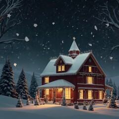 Fototapeta premium Christmas night in the city