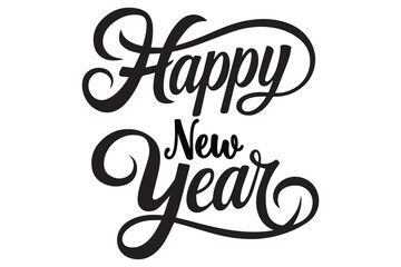 happy new years vector calligraphy