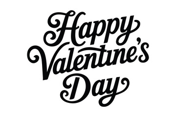 happy valentine's day calligraphy design