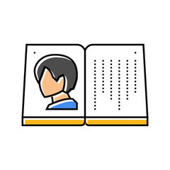 light novel otaku color icon vector. light novel otaku sign. isolated symbol illustration