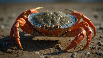 Orange Crab on Beach