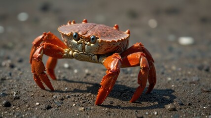 Orange Crab on Beach