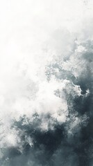 Obraz premium Celestial Canvas: Abstract swirls of deep teal and grey against a soft white backdrop create a serene and ethereal masterpiece, reminiscent of a dreamy sky or a tranquil ocean.