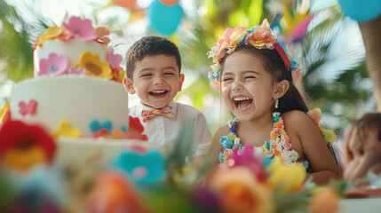 Kids Unleash Fun and Frolic Around the Cake Table
