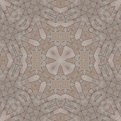 Seamless abstract symmetrical wonderful pattern. Kaleidoscope pattern texture