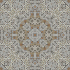 Seamless abstract symmetrical wonderful pattern. Kaleidoscope pattern texture