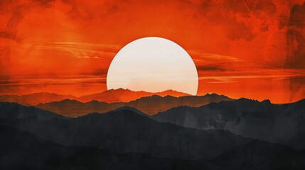 Obraz premium Abstract Water Droplets and Minimalist Landscapes in Surreal Digital Art Forms