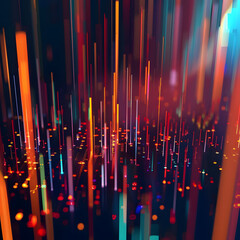 dynamic abstract data visualization illustrating financial growth and future trends. generative ai