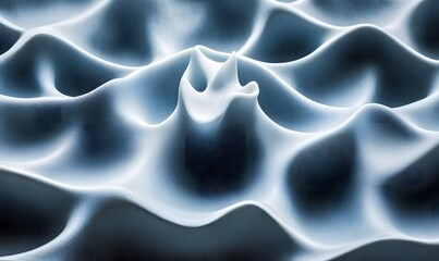 Fototapeta premium Abstract blue and white wavy texture background.