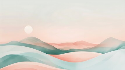 Abstract Water Droplets and Minimalist Landscapes in Surreal Digital Art Forms