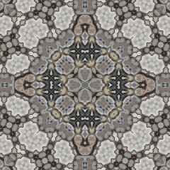 Seamless abstract symmetrical wonderful pattern. Kaleidoscope pattern texture
