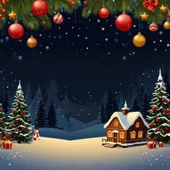 Fototapeta premium Christmas night in the city