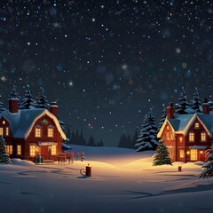 Fototapeta premium Christmas night in the city
