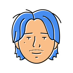 woman avatar otaku color icon vector. woman avatar otaku sign. isolated symbol illustration