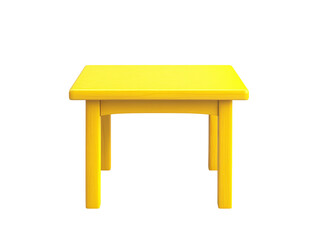 a yellow table with legs