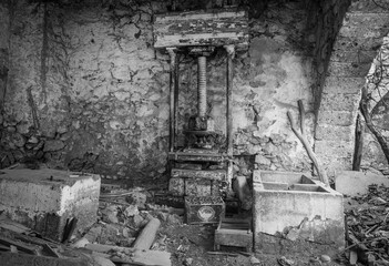 remains of a abandoned olive oil factory