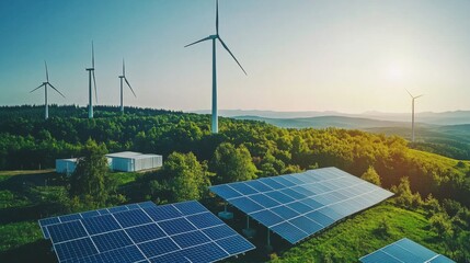 Sustainable energy with solar and wind power