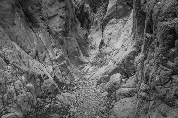 hiking trail in kritsa gorge 