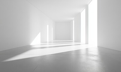 3D Light White Background, Generative AI