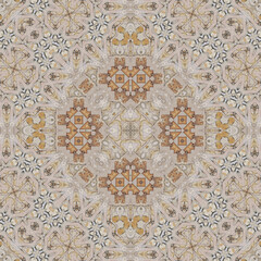 Seamless abstract symmetrical wonderful pattern. Kaleidoscope pattern texture