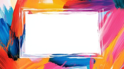 invitation template paint with brushstroke