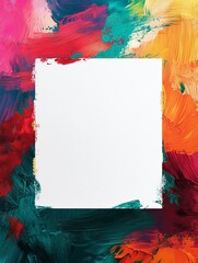 invitation template paint with brushstroke