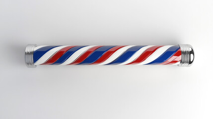 Classic Red White Blue Barber Pole Shop Sign  Vintage Barbershop Decor  Hair Salon Symbol