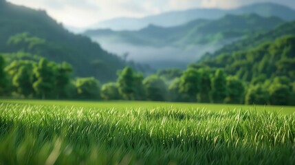 Obraz premium Rice field landscape beautiful countryside photo