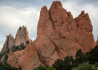 Fototapeta premium Garden of the Gods, a National Natural Landmark, in Colorado Springs, Colorado, United States
