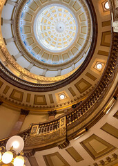 The interior of the dome at the Colorado State Capital building in Denver, Colorado. © Maureen