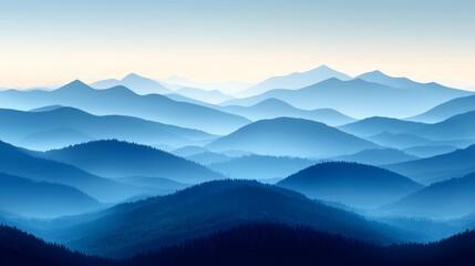 Obraz premium A view of a mountain range with trees in the foreground