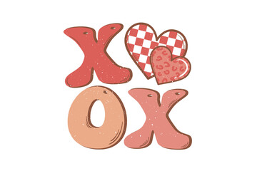 Xoxo, Pink Valentines Sublimation Design
