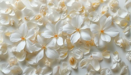 Delicate white floral background with copy space for elegant designs