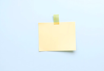 yellow note paper with clip isolated