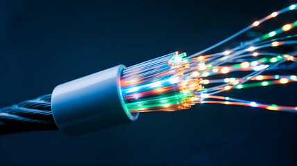 Shot o f a fiber optic cable