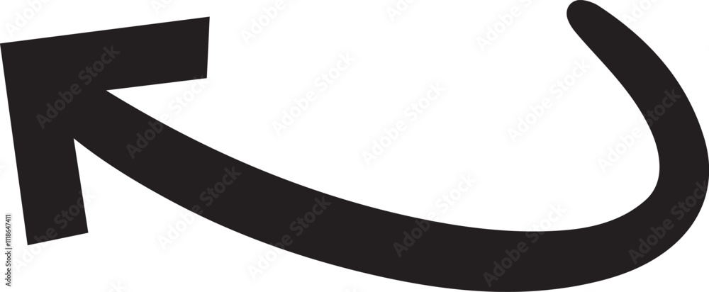 Poster thick, hand drawn arrows curve gracefully, creating a dynamic visual path that conveys movement and 