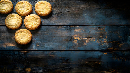 A close-up of Christmas cookies on a rustic table